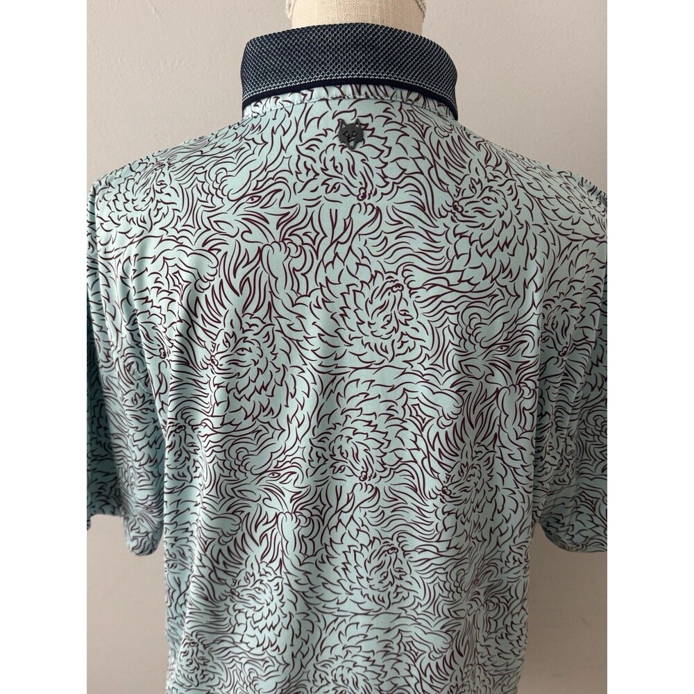Greyson Den of Thieves Blue Golf Polo Men’s Size Medium - Picture 3 of 7